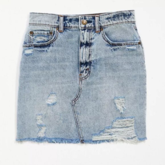 BDG Destructed Denim Mini Skirt - Picture 3 of 6